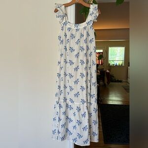 H&M linen floral maxi dress
